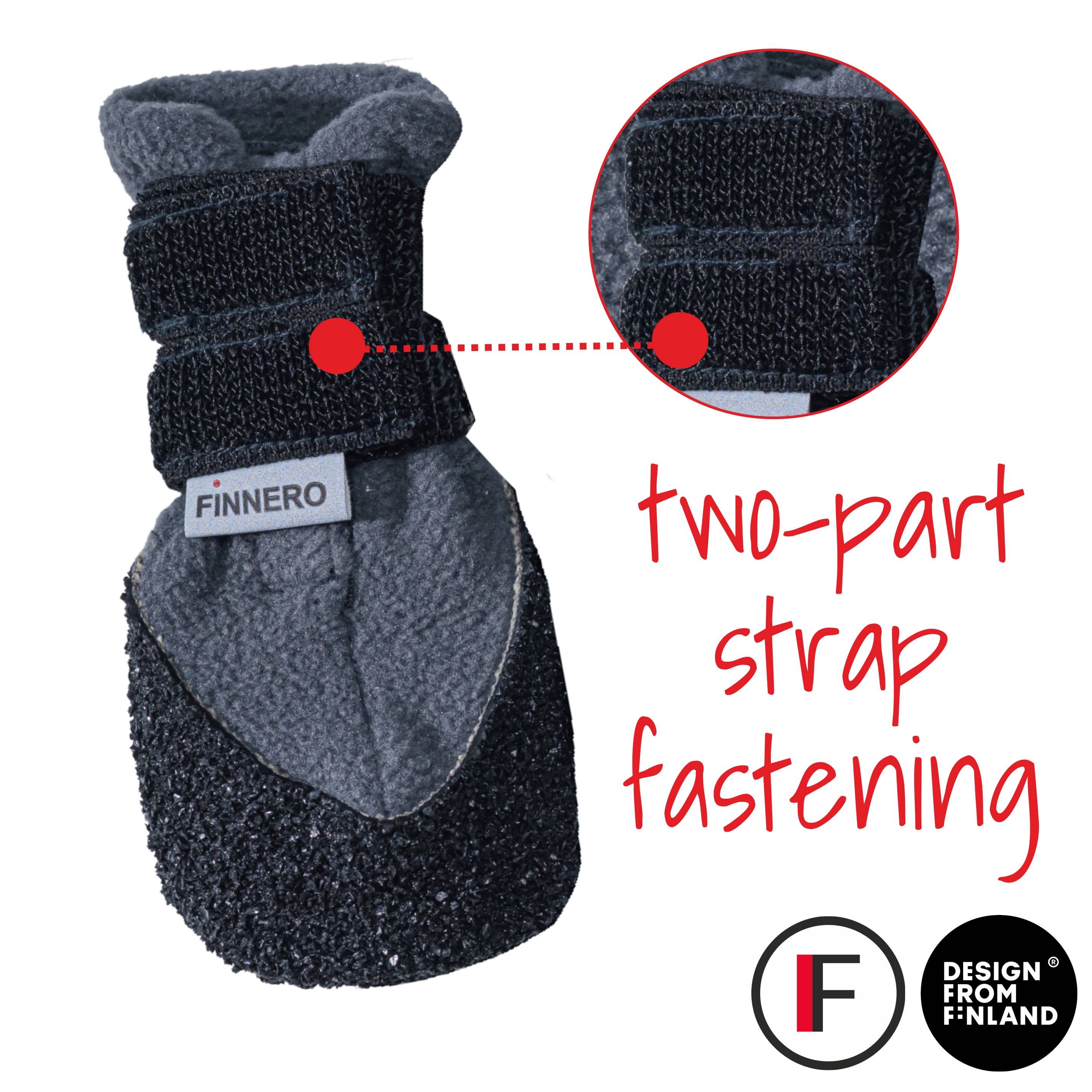 FINNERO - Venta al por mayor Botas - Perros - Botines suaves de invierno FINNERO HALLA LUX para perros, paquete de 2 unidades8