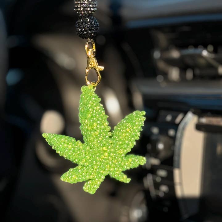 How We Cope, LLC - Wholesale Car Freshener - Unisex - Small Pot Leaf Air Freshener with Adjustable Hanger
