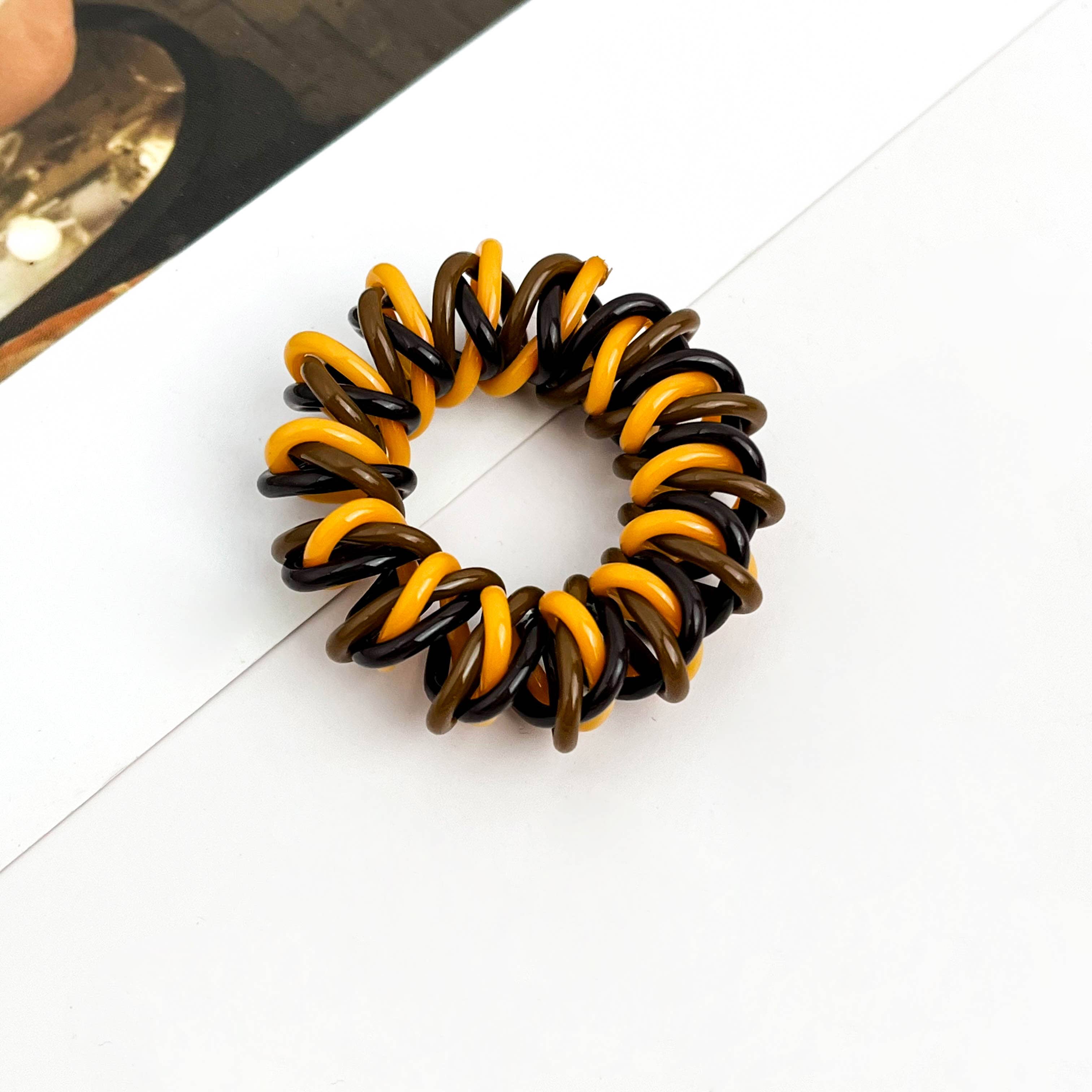 mildstyles - Wholesale Hair Tie - Two-Tone Telephone Cord Hair Tie – High Elasticity & Durabl0