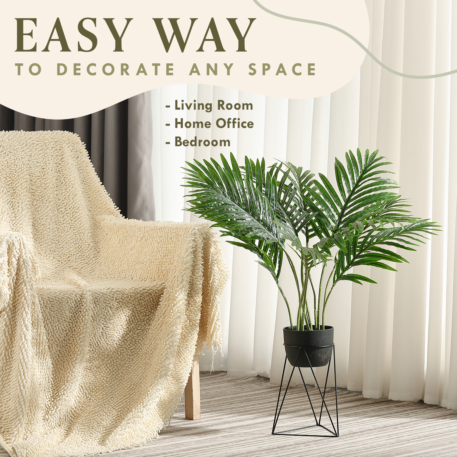 Forever Leaf - Wholesale Artificial Plant - Fake Areca Palm Tree 2 Feet3