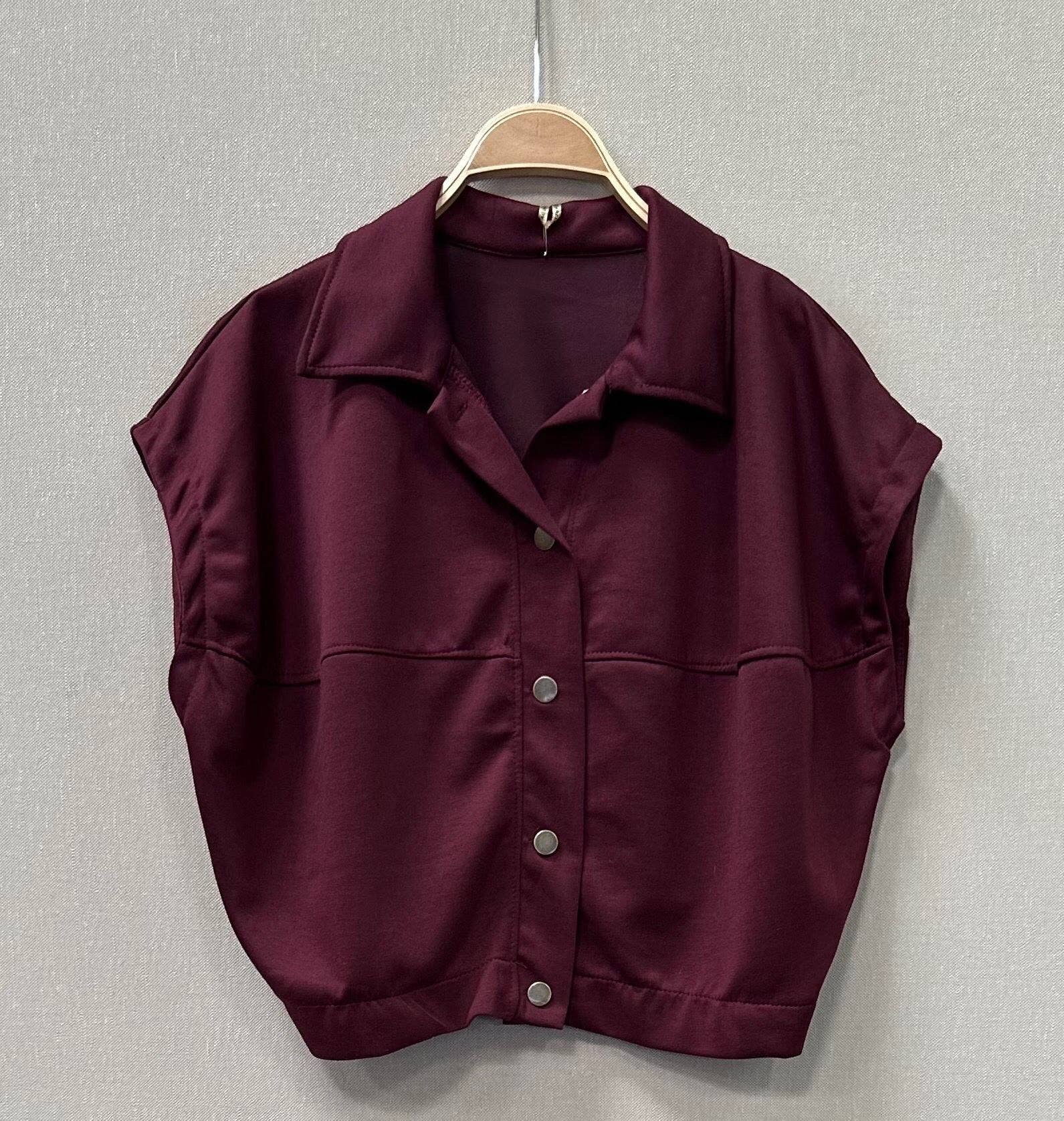 SWEET MAGIC MODA Y COMPLEMENTOS - Wholesale Button Down Shirt - Women's - BOOMBER SLEEVELESS5