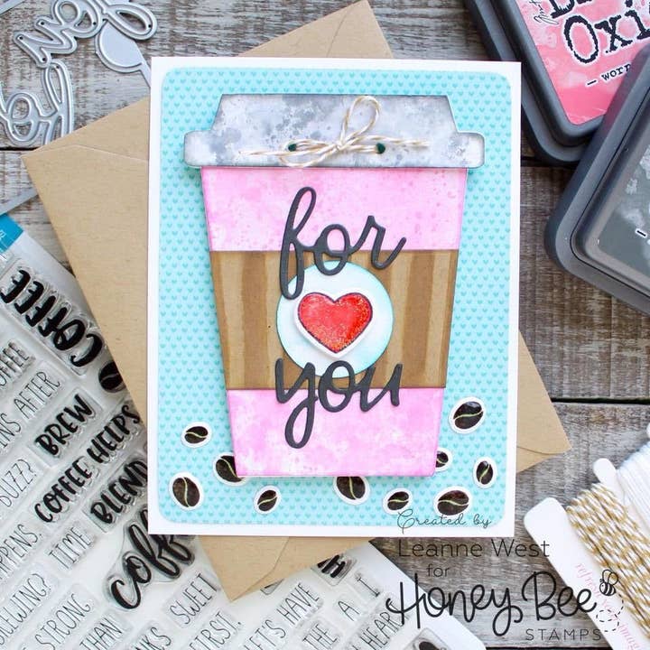 Coffee Cup Gift Card Holder - Honey Cuts - Stand-Alone Dies for wholesale by Honey Bee Stamps