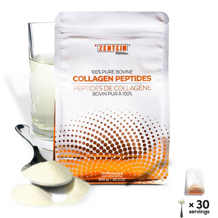 100% Pure Bovine Collagen Peptides (30 Servings) for wholesale by Zentein Nutrition