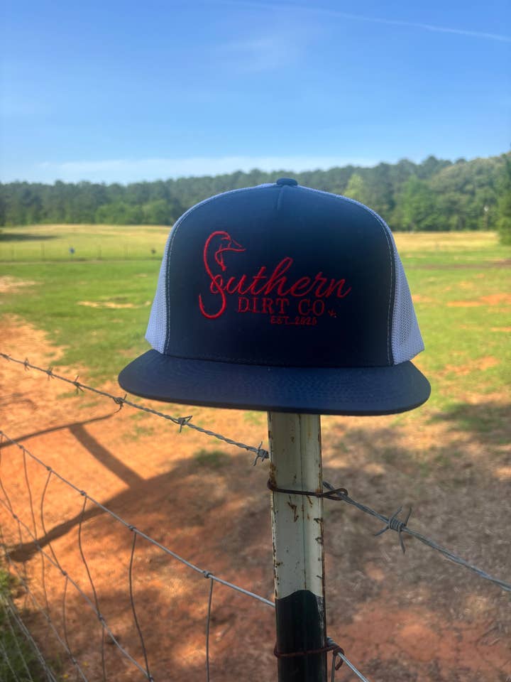 Red, White, and Blue Logo Hat for wholesale by Southern Dirt Co