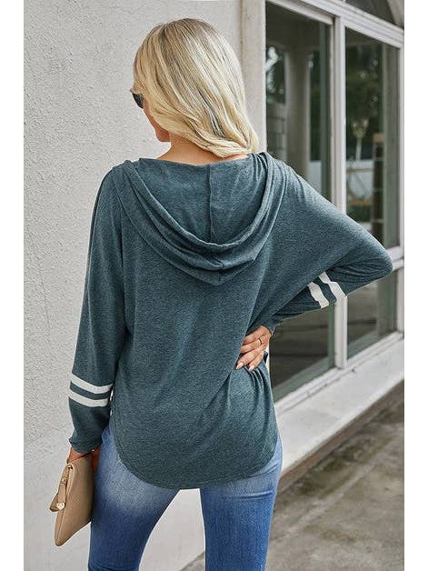 Supreme Fashion - Wholesale Hoodie - Women's - Drawstring Color Block Huddle Up Long Sleeve Hoodie