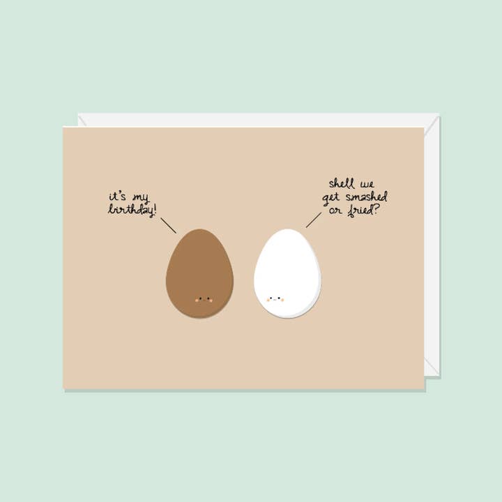 Smashed or Fried | Greeting Card for wholesale by Paper Hearts™