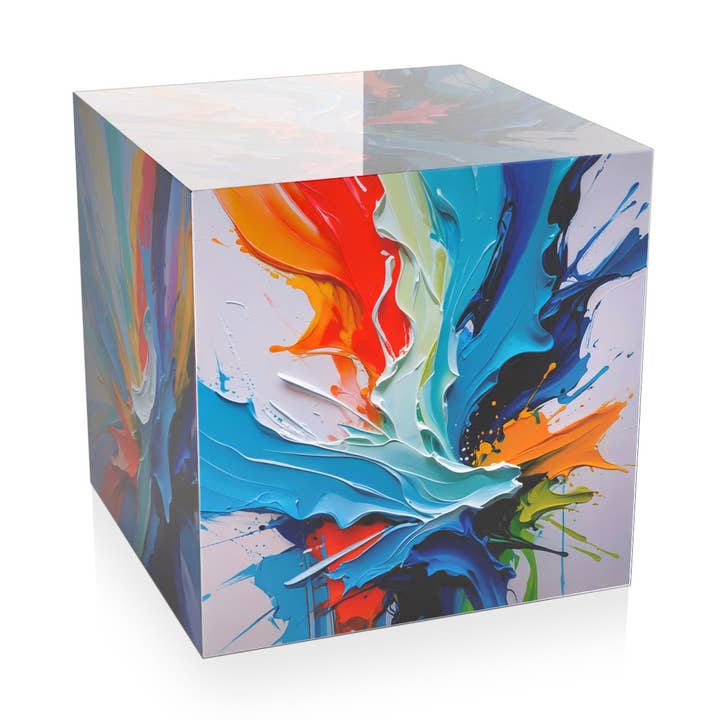 Mesa 'Cubo Flujos abstractos' para venta al por mayor de ADM Home Decoration