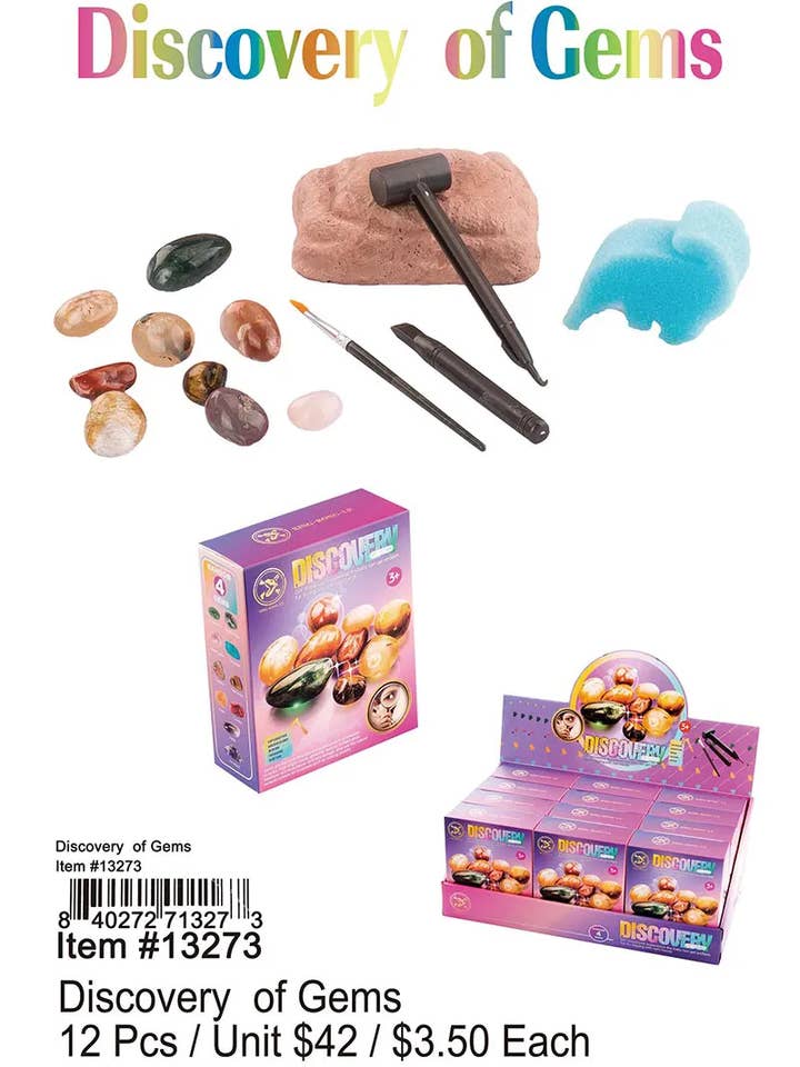 Discovery of Gems . for wholesale by Puka Creations