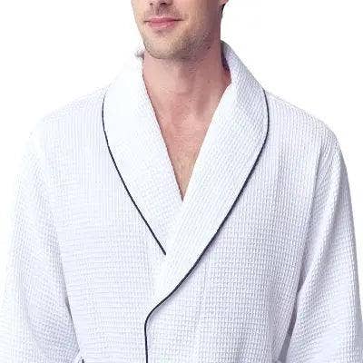 Lotus Linen - Venta al por mayor Bata - Hombre - Albornoz de doble tela tipo waffle para hombre10