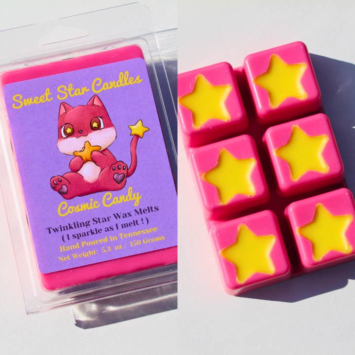 Extra Large Soy Wax Melt Cosmic Candy Fruity Scented | 5.3  for wholesale by Sweet Star Candles