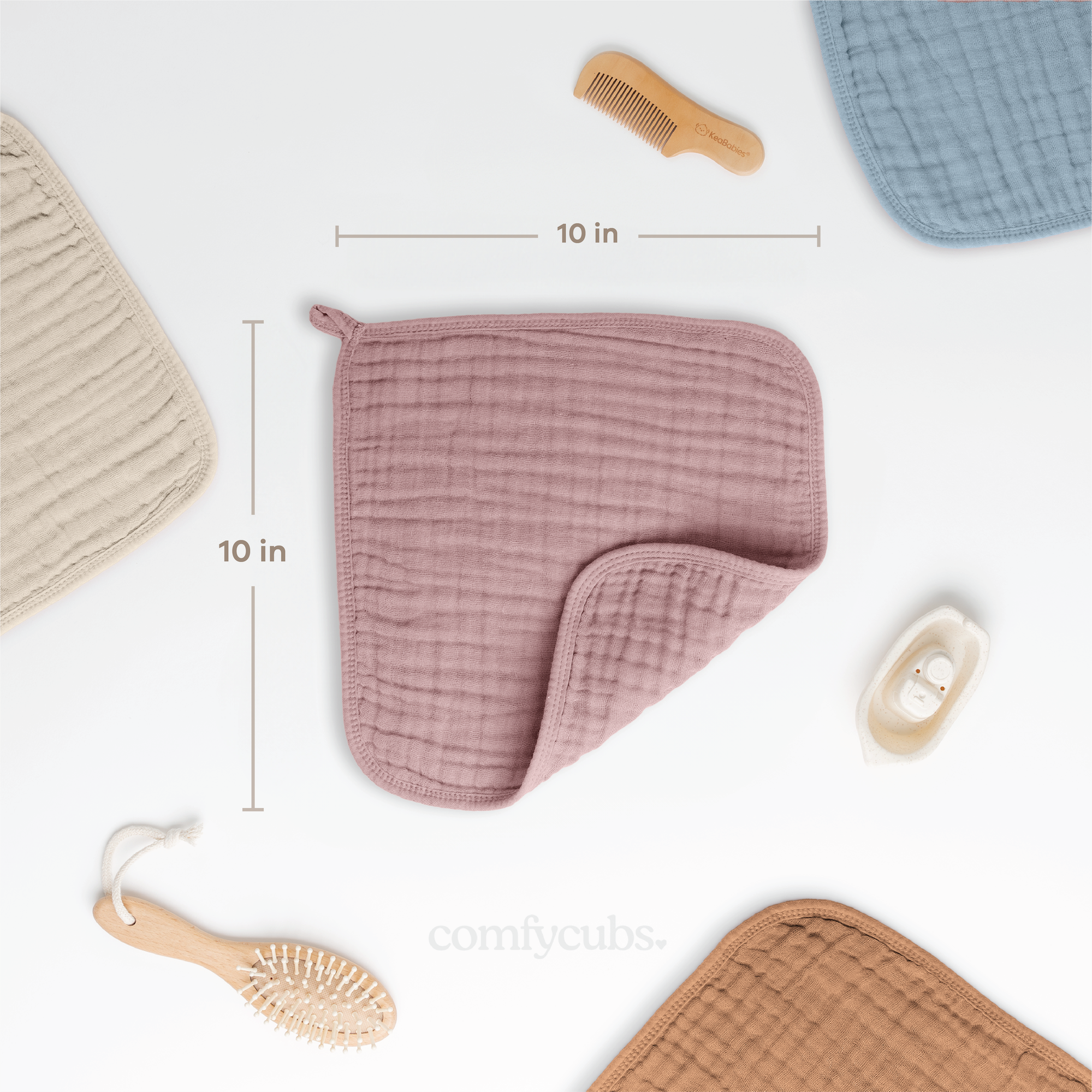 Comfy Cubs – wholesale Wash cloth – Child & baby – Muslin Baby Washcloths, Soft 10"x10" Cotton by Comfy Cubs74