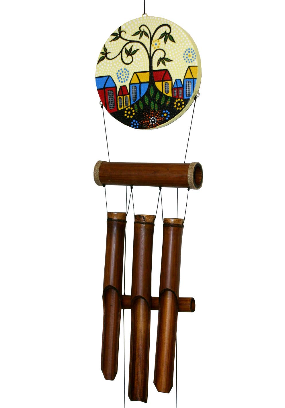 Cohasset Gifts - Wholesale Wind Chime - Village Dots Harmony Bamboo Wind Chime0