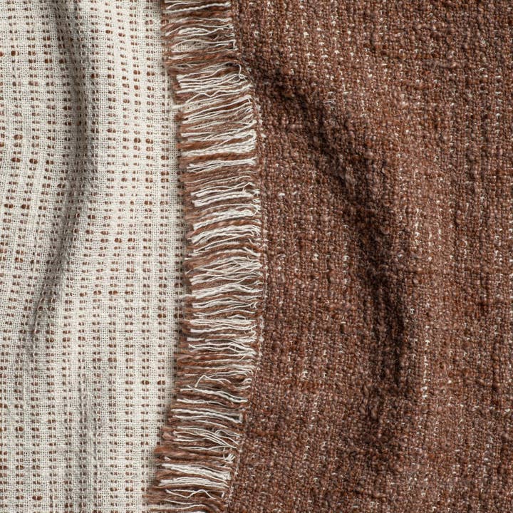 Crane Home - Wholesale Throw Blanket - Reversible Chestnut Harmony Throw Blanket, 55" x 60"1