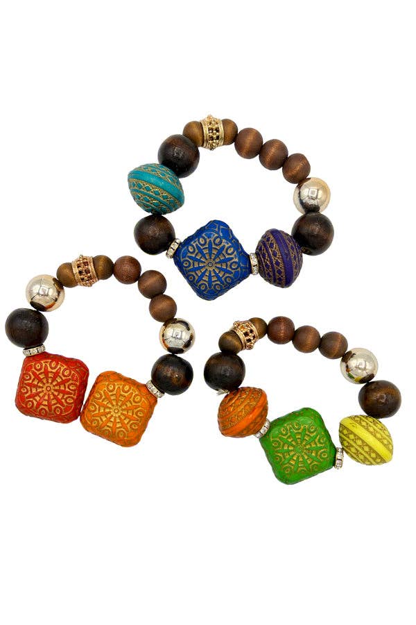 Multi Detail Mix Bead Statement Bracelet Set for wholesale on Faire1