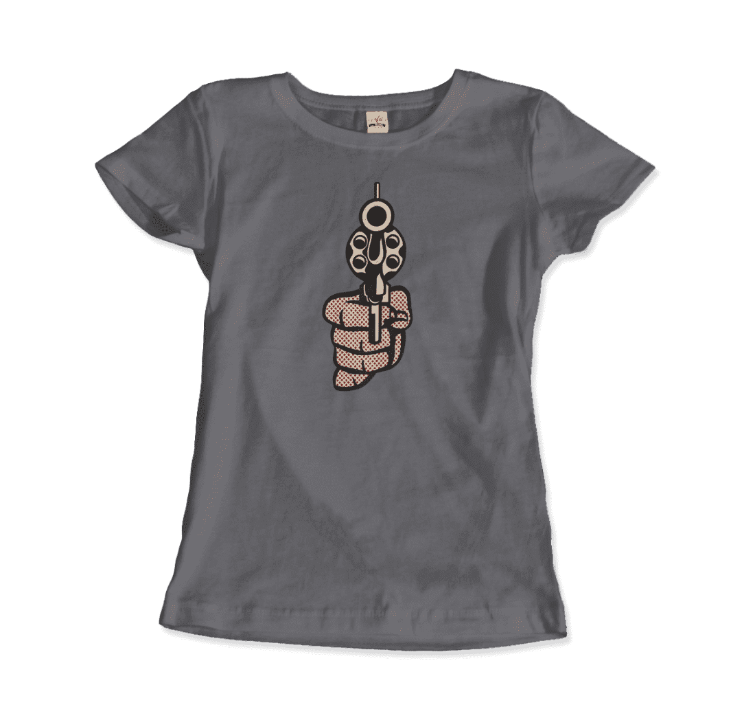 Art-O-Rama Shop - Venta al por mayor Camiseta serigrafiada - Unisex - Camiseta con diseño gráfico de Roy Fox Lichtenstein, Pistol 19644