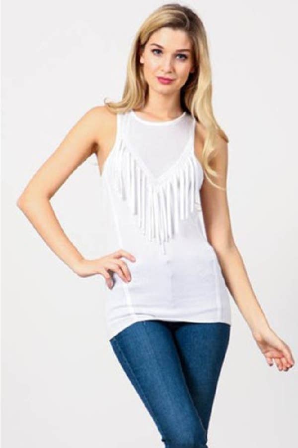 Hesperus - Wholesale Knit Top - Women's - TEXTURED TOP WITH FRINGE12