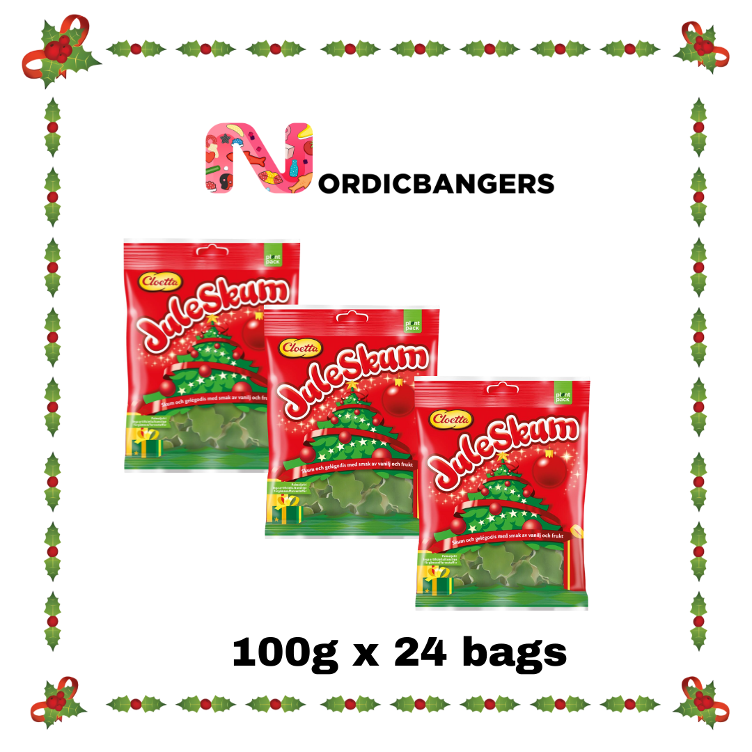 Nordicbangers - Swedish Candy Supply – Großhandel Weingummi – Schwedische Weihnachtsbonbons - Cloetta Juleskum Weihnachtsbäume – 100 g1