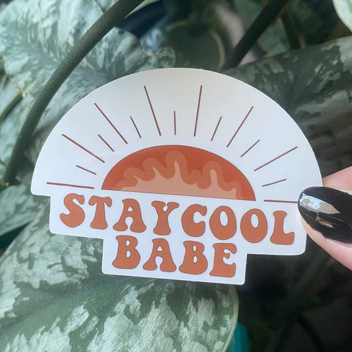 Stay Cool Babe Sticker for wholesale by Phoenix Rose Creations