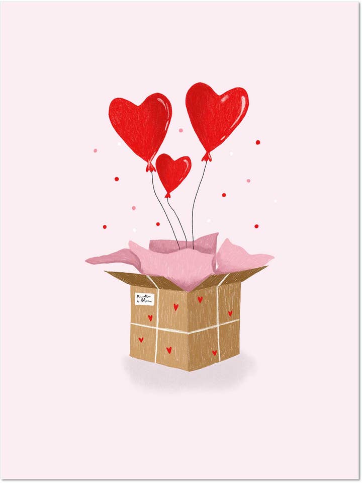 Package with hearts for wholesale by KEITCARDS