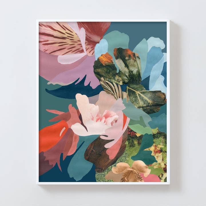 Draw The Line No. 2 - Impression d'art floral abstrait pour la vente par Dana McClure Studio