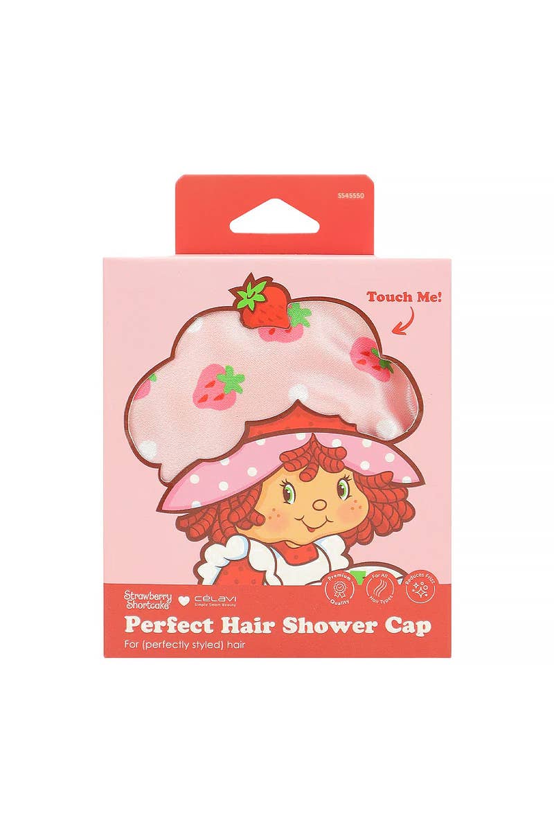 PINEAPPLE Beauty - Wholesale Shower cap - Celavi SS45550 Strawberry Shortcake Hair Shower Cap - 12 pcs