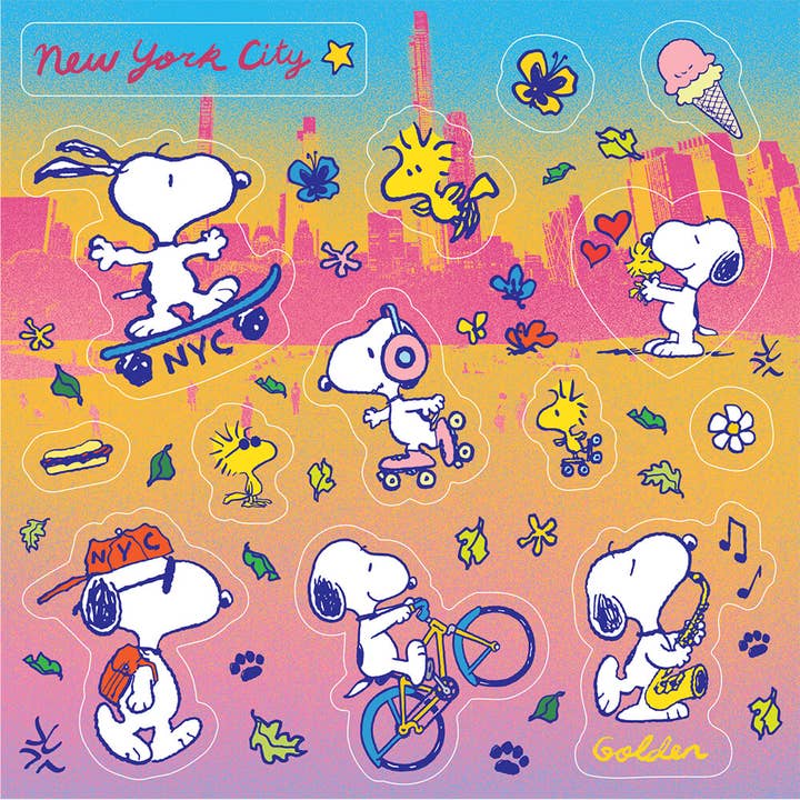 Snoopy i NYC - Klistermärkesark (Påsk) för wholesale av Apply Stickers