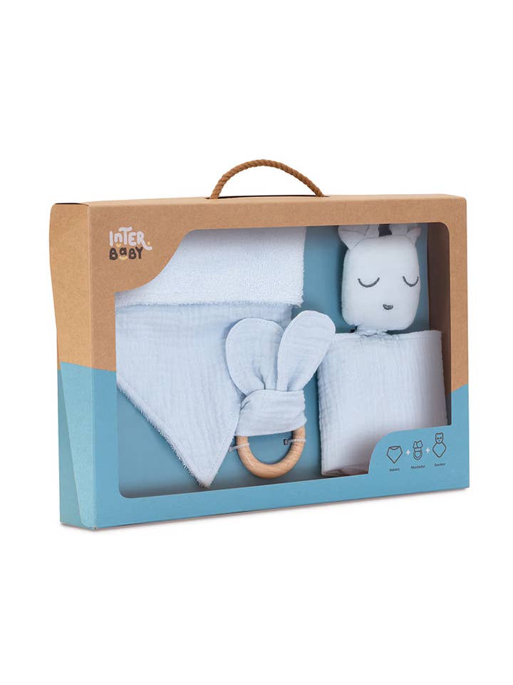 STAR WAY, S.L. - Wholesale Bedding Blanket - Kids & Baby - Set doudou + bandana + muslin teether interbaby6