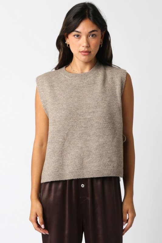 Olivaceous - Wholesale Sweater Vest - Women's - Kristin Knit Vest4