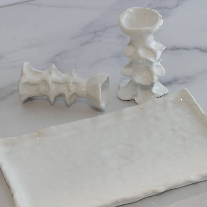 Design by Pouneh - Wholesale Candle holder - Organic Elegance Candlestick Set with Tray.2