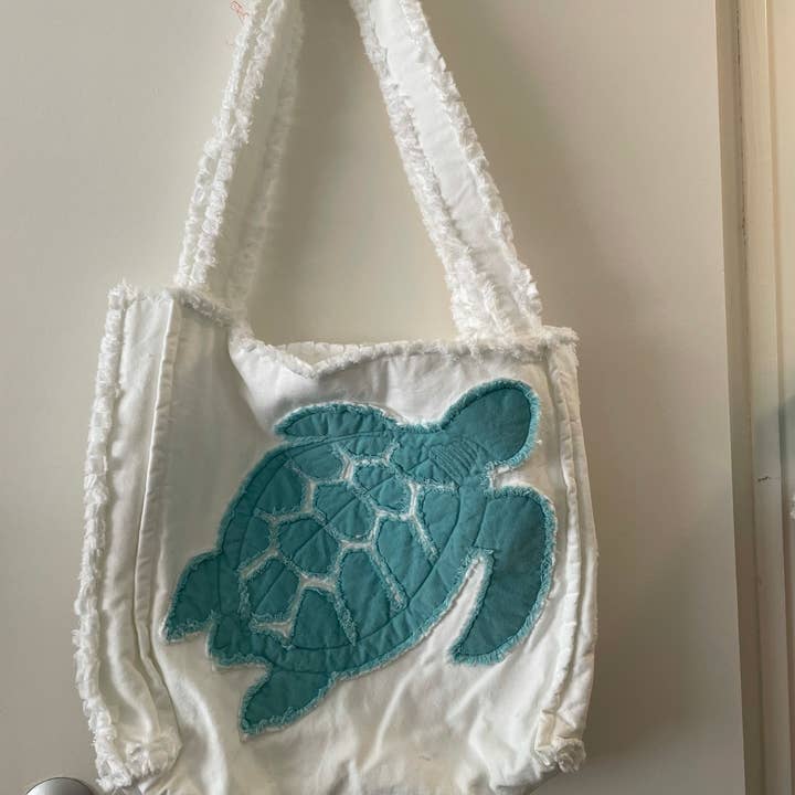 Sandy by the Sea Designs - Wholesale Beach Bag - COASTAL SEA TURTLE BEACH BAG