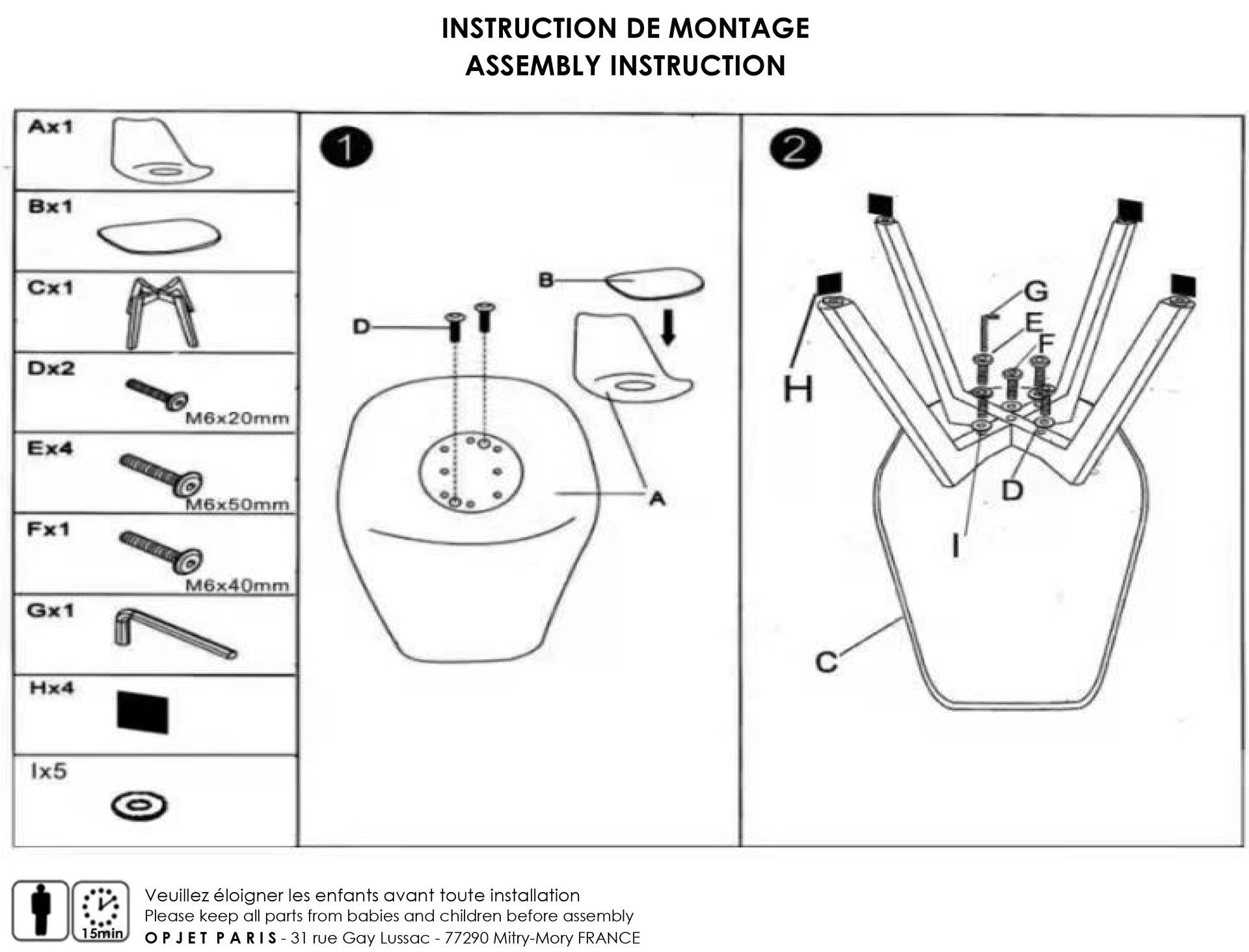 bianco Sedia Scandy bianca L48 P43 H83cm in vendita all'ingrosso su Faire1