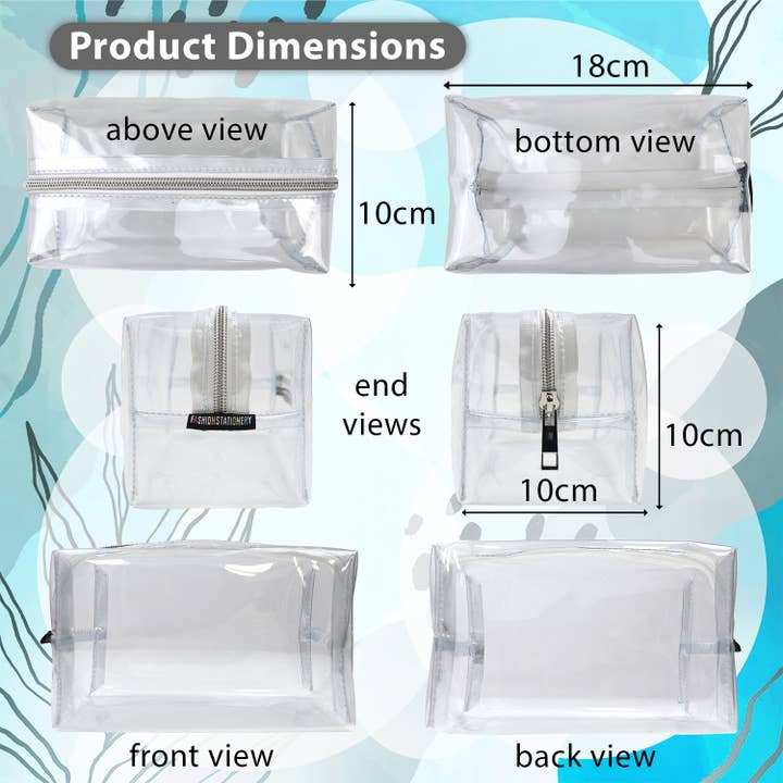 Powell Creative Products Ltd – wholesale Pencil case/pouch – Clear Pencil Case Transparent See Through Toiletry Bag4
