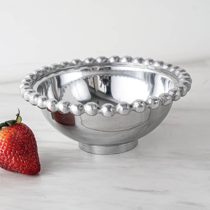 Beaded Edge Round Bowl Small for wholesale by India Handicrafts Inc