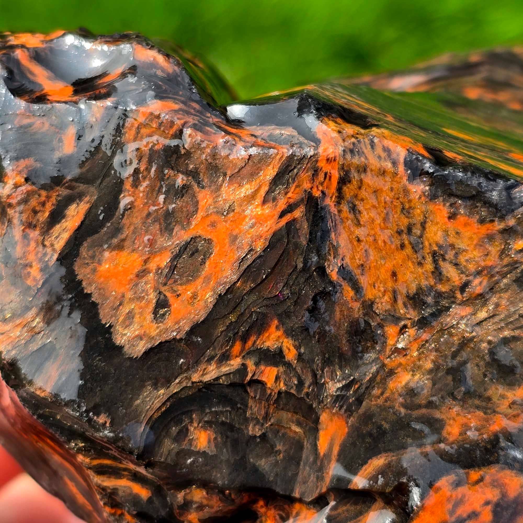 Lapidary Central - Wholesale Spiritual Stone/Crystal - RARE Fire Glass Buttes Obsidian Rough Chunk Lapidary Stone Magnetite2