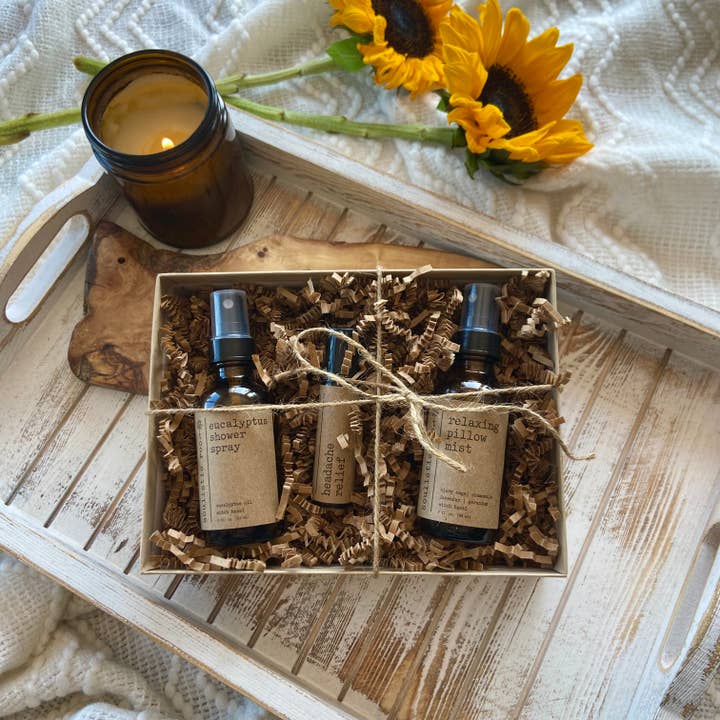 Soulistic Root - Essential Oils & Self Care Gifts - Wholesale Bath & Body Set - Best Sellers Trio | Relaxing Spa Gift Set for Women