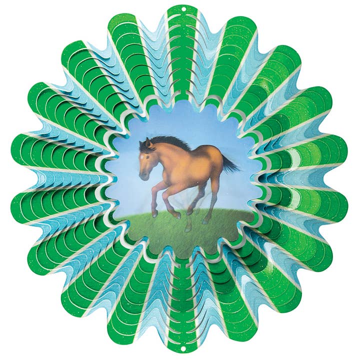 Spinfinity Designs - Wholesale Wind Spinner - Animated Horse - Large Wind Spinner