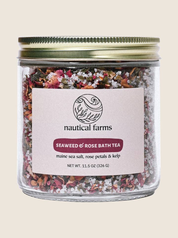 Seaweed & Rose Bath Tea for wholesale by Nautical Farms
