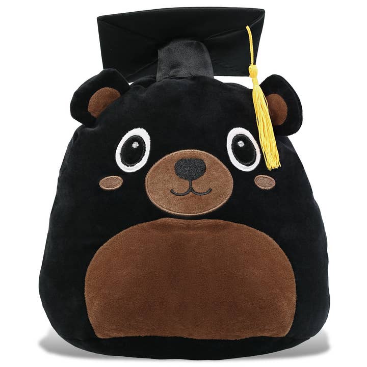 Plush Graduation - Snug-Mooshies Plush - Black Bear 10" for wholesale by Cota Global