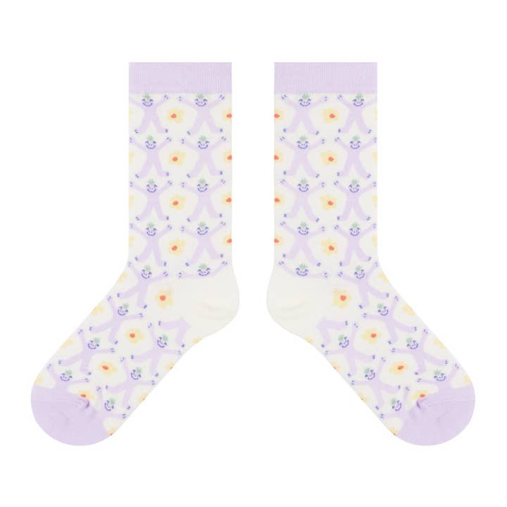 Cartoon cute frog socks, mid-tube women's socks for wholesale by Tourtiwi