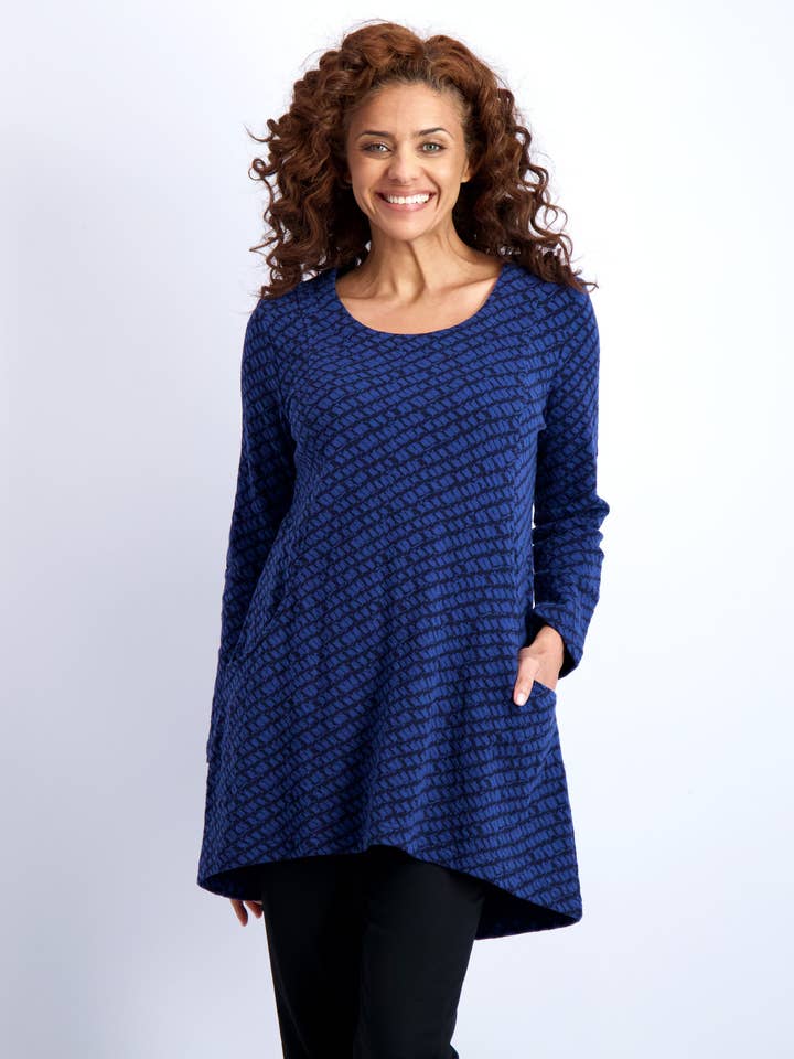 Loki Hi-Lo Tunic Cobalt for wholesale by Komil