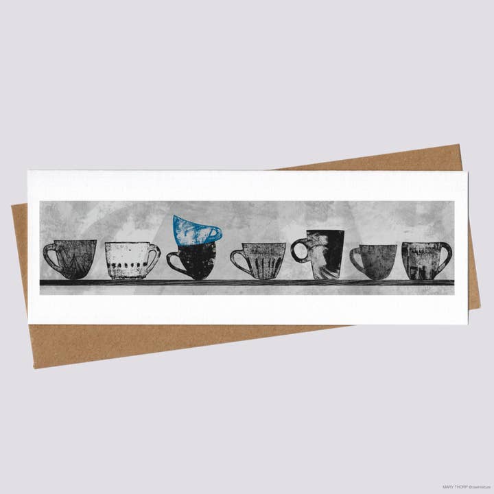 THE BARISTA'S CUPS: SHELF 3 individual card for wholesale by Raw Mixture