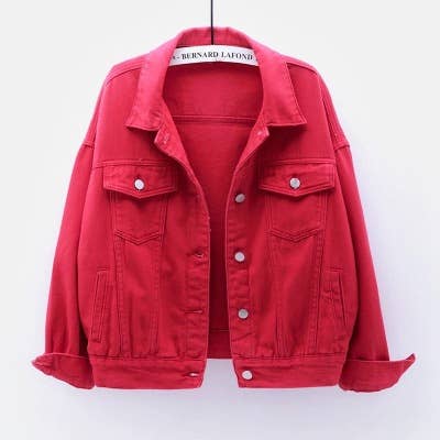 Lily Clothing - Wholesale Denim Jacket - Women's - Solid color slim cropped denim jacket casual jacket0