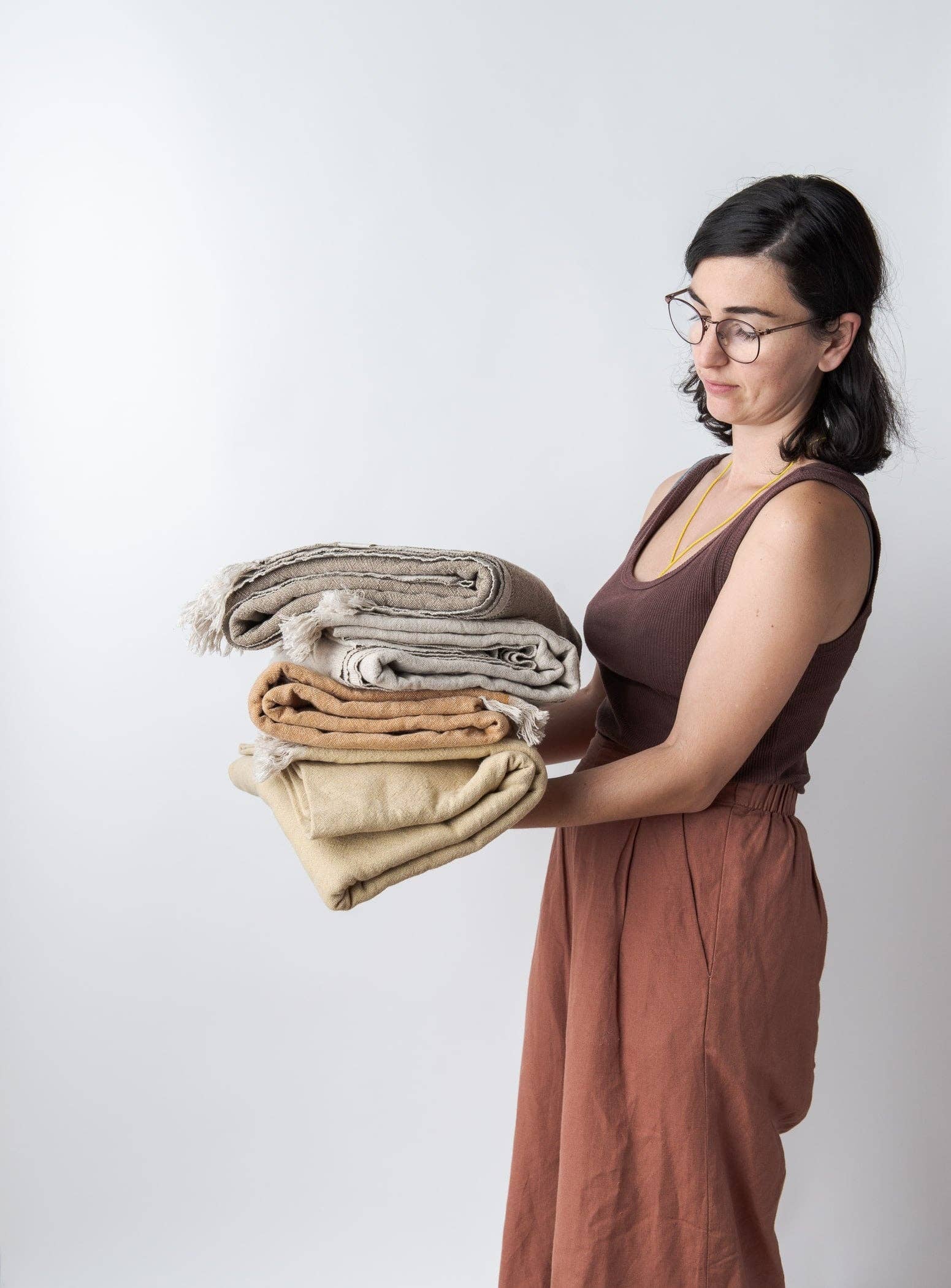 confetti mill - Wholesale Throw Blanket - Linen and Cotton Throw - Papatya6