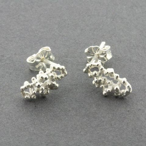 Zilveren vuurkoralen oorbel - sterling zilver voor wholesale door Makers & Providers