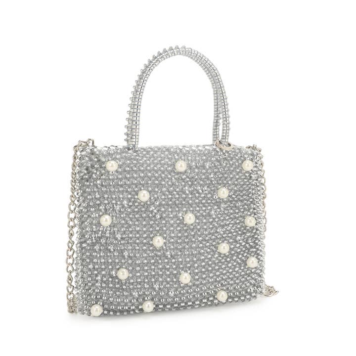 KAYLA+AVA - Wholesale Top Handle Bag - Women's - TRISHA PEARL EMBELLISHED HAND KNIT MINI BAG1
