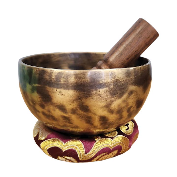 Yak & Yeti - Vente Accessoire de méditation - Petit bol chantant à finition antique battu à la main7