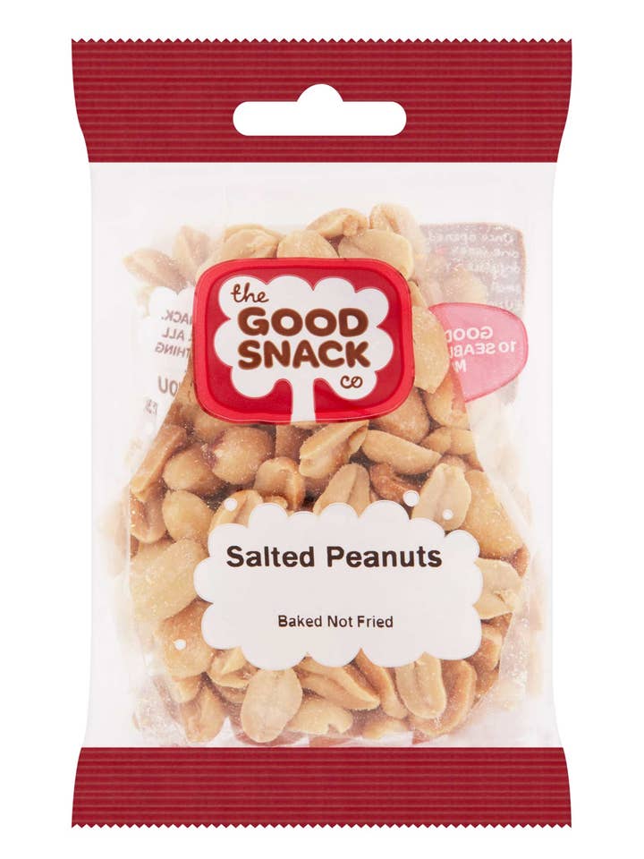 Caisse de 24 paquets de cacahuètes salées pour la vente par The Good Snack Company