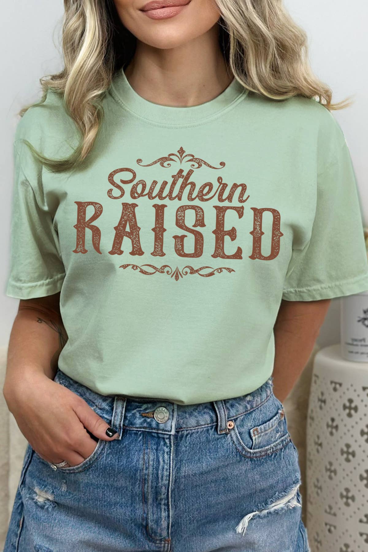 BouTeeQue Closet - Wholesale Screen Printed T-Shirt - Women's - BT1957 t Southern Raised9