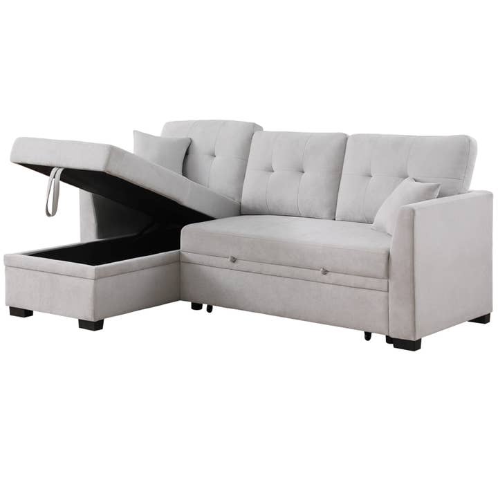 Infini Furnishings - Wholesale Sofa - Sectional sofa with pull-out bed & reversible storage chaise