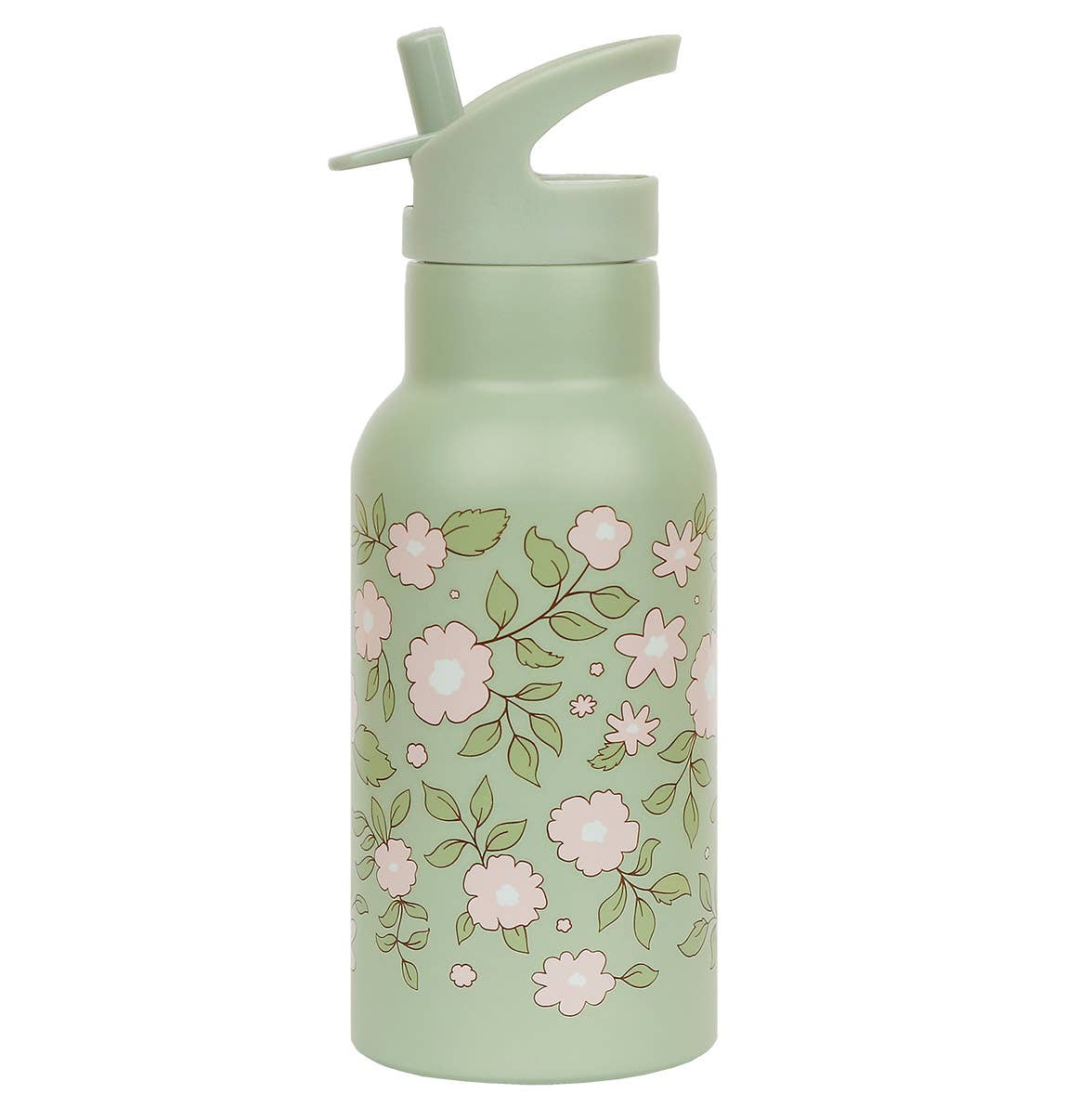 A Little Lovely Company – wholesale Water bottle – Kids stainless steel drink/water bottle: Blossoms - sage